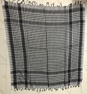 Arafat PLO Scarf Long Ethnic Cotton Canvas Square Style with Woven Pattern for All Seasons-Winter Summer Spring and Autumn - Product Image 1