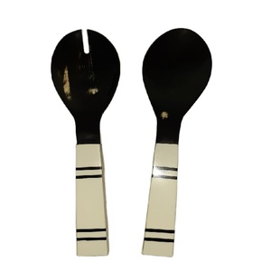 Cuillères décoratives en forme de corne, pour la maison, hôtel et restaurant, avec manche rond, cuillère à service - Product Image 1