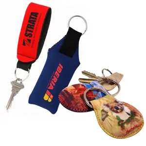 custom logo imprint cheap floating neoprene keychain