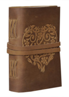 Cahier de journal intime et carnet de croquis faits à la main en cuir véritable souple avec 120 pages blanches vierges
