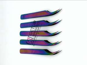 Pince à épiler professionnelle d'extension de cils Plasma arc-en-ciel complet d'isolation de meilleure conception outil de beauté en acier inoxydable de Logo personnalisé - Product Image 4