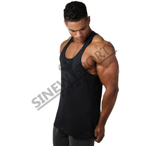 Débardeur noir vierge pour hommes, vêtement de gymnastique, sur mesure, vente en gros, été, - Product Image 5