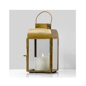 Lanterne suspendue d'intérieur en métal et verre de couleur or de forme carrée de conception antique de fabrication en Inde - Product Image 5