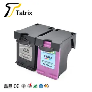Tatrix cartuchos de tinta 123XL yeniden üretilmiş renkli mürekkep püskürtmeli 123 XL mürekkep hp için kartuş deskjet 2130 2131 2132 yazıcı.