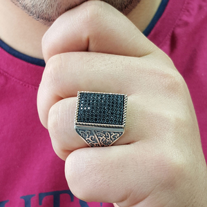 925K Sterling <b>Silver</b> Design Men Ring - Product Image 2