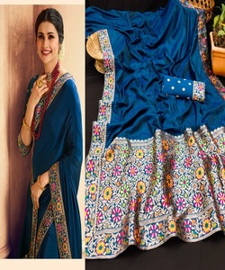 Banarasi Sari de seda Jacquard con blusa para mujer, ropa de fiesta para mujer, uso diario, de algodón suave Sari de seda, venta al por mayor, precio bajo étnico - Product Image 2