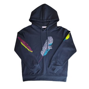 Sweat à capuche brodé personnalisé pour hommes hiver 100% coton éponge française Streetwear lourd avec logo avant longue longueur - Product Image 1