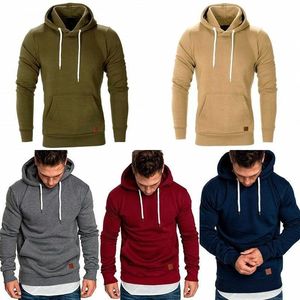 Sudadera transpirable informal de verano para hombre, abrigo con capucha de manga larga de talla grande, chaqueta con capucha lisa con bolsillos de canguro, cómoda - Product Image 3
