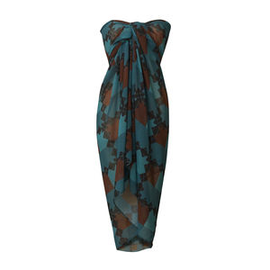 2022 Handmade Women's Summer <b>Beach</b> Wear <b>Sarong</b> Custom Logo Solid Color Cotton Silk Swimwear Adult Rayon <b>Beach</b> Wraps Wholesale - Product Image 2