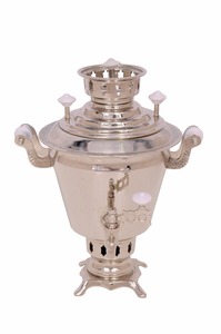 Samovar-Juego de ollas y hervidores de agua de latón, calidad prémium, plateado, carbón vegetal, a precio atractivo - Product Image 2