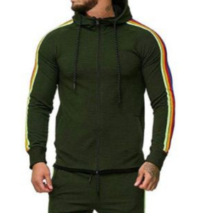 การออกแบบใหม่ Tracksuit กล้ามเนื้อ Hoodie/กางเกงสกินนี่สุดในสีฟ้าอ่อน - Product Image 2