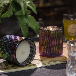 OEM y ODM-Servicio de fragancias al por mayor, vela perfumada de llenado de vasos de vidrio de colores degradados de alta calidad, buen precio - Product Image 5