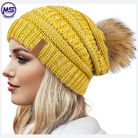 Nuevos Gorros de Punto de Lana 100% Personalizados para Mujer, Cálidos para Invierno, Casuales, Antipolvo y Transpirables