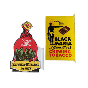 Bulk Metal Crafts Advertising Board Tin Steel Iron Plating Technique Die Cut Model Painting Custom Printed Porcelain Flange <b>Sign</b> - Product Image 2