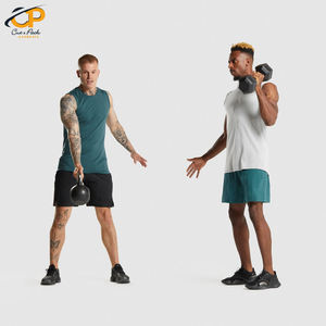 เสื้อกล้ามผ้าฝ้ายสำหรับวิ่งออกกำลังกาย,ทรงหลวมพอดีตัวพิมพ์โลโก้ได้ตามต้องการสำหรับผู้ชายใส่ออกกำลังกายในยิมปี2022 - Product Image 3