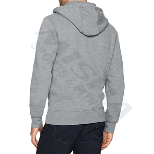 Unique Style Men Zip Up Hoodie In Grey Color Custom Made High Quality Men Hoodie - Product Image 2