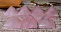 Pirámide de Cuarzo Rosa Tallada en Piedras Semipreciosas, Productos de Sanación y Terapia de Chakras, Ágata Alfazal, Decoración para el Hogar