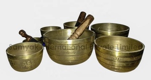 Juego de Cuencos Tibetanos de Bronce y Metal Pulido, 7 Notas, para Sanación con Sonido y Meditación, Hecho en Nepal, Más Vendido - Product Image 2