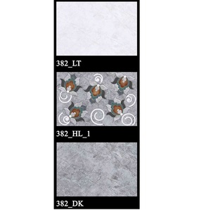 Azulejos decorativos para pared de baño con combinación de colores azul cielo y blanco 300x450mm - Product Image 3
