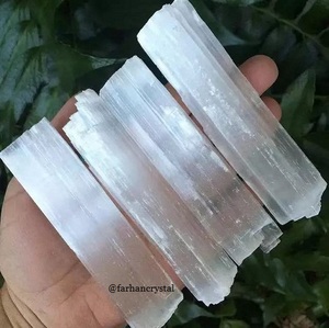 Bâtonnet de guérison en selénite brute, 100 pièces, bâton de guérison reiki, pierres rugueuses naturelles - Product Image 3