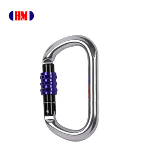 A2550-KSG Certificat CE Mousqueton symétrique en aluminium anodisé en forme de O avec verrouillage à vis pour la rigging de poulies et l'escalade - Product Image 1