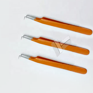 แหนบต่อขนตาสแตนเลสอเนกประสงค์โลโก้ที่กำหนดเองพร้อมปลายแหลมสีน้ำตาลสีเงินดีไซน์ญี่ปุ่นที่ยั่งยืน - Product Image 1