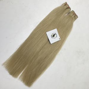 Venta al por mayor 100% Raw Vietnam 613 Virgen Cabello humano Doble dibujado Rubio europeo Trama de pelo 613 Paquetes rectos de alta calidad humano - Product Image 5