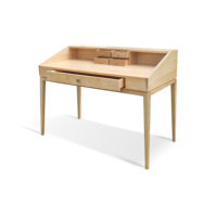 Bureau de travail minimaliste en chêne massif Diba Simple Modern pour les espaces de travail à domicile et à l'hôtel