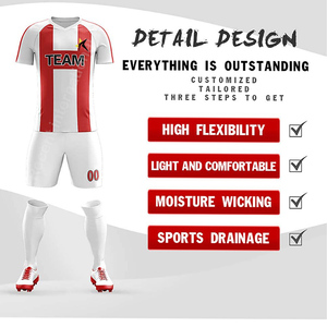 Uniforme de ropa de equipo de fútbol por sublimación de poliéster de alta calidad, servicio OEM personalizado de último estilo - Product Image 4