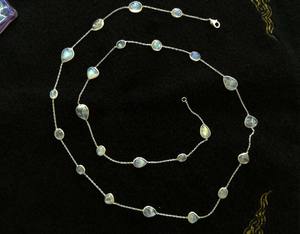 Everyday Wear 925 Sterling Silver <b>Gold</b> Plated Low MOQ Supplier Wholesaler Everyday Wear Gemstones <b>Necklace</b> . <b>Long</b> <b>Chain</b> <b>Necklace</b> - Product Image 4