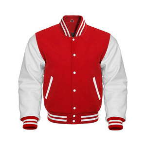 Haute qualité hommes hiver Baseball vestes Patch travail Stand lettre étanche respirant bouton fermeture laine fabriqué au Pakistan - Product Image 1