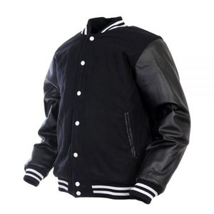 Veste universitaire réversible en laine écologique de haute qualité pour homme avec accents en cuir de vache, personnalisable pour l'hiver - Product Image 1