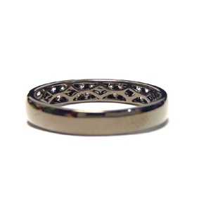 Bague de mariage et d'anniversaire en or blanc massif 18 carats et platine, avec diamants naturels, vente en gros Hong Kong, haute qualité - Product Image 3