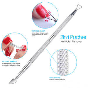 Premium Stainless Steel Nail Cuticle Pusher Remover Dead Skin Trimmer Double Ends Triangle Cuticle Peeler Scraper Surgical Grade - Product Image 5