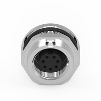 Connecteur rond étanche Nian-Yeong M9 8P à sertir, type M12*0.5, femelle, en cuivre, pour applications automobiles, 4A