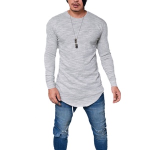 Stylish wholesale slim fit 95% cotton 5% plain t shirt men Customs - Product Image 4