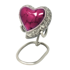 Urne funéraire unique en marbre noir en forme de petit cœur pour les cendres humaines, urnes funéraires de conception antique, petites et miniatures - Product Image 3