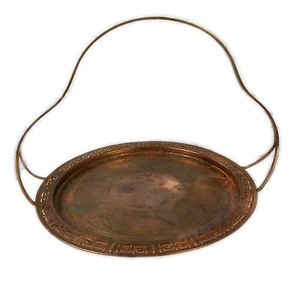 Plateau de service alimentaire en cuivre au design attrayant, fabricant de plateaux de service alimentaire en cuivre, plateau de service alimentaire en cuivre pour usage artisanal - Product Image 1