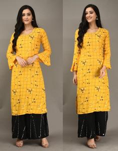 Kurtis ชุดเดรสผ้าฝ้ายอินเดียสำหรับผู้หญิงชุดเดรสแฟชั่นดีไซน์ล่าสุด - Product Image 3