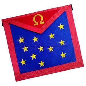 AASR Tablier maçonnique de rite écossais du 19e degré Taille personnalisée 3D brodé en cuir Regalia pour sacs-Fournisseur de tablier maçonnique - Product Image 1