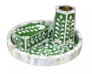 Meilleur prix Bakhoor Set Floral Design Nacre Incrustation Plateau Boîte Et Encensoir Ensemble Pour Cadeau De Luxe Maison Hôtel Oud Brûleur D'encens - Product Image 1
