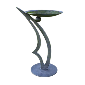 Alimentador de aves y baño de Metal de hierro, jardineras naturales con acabado rústico, alimentador para aves pequeñas - Product Image 1