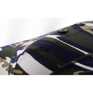 Boxer XL en coton imprimé camouflage pour hommes, sous-vêtements de sport décontractés pour la maison avec design tricoté respirant, nouvelle tendance - Product Image 5