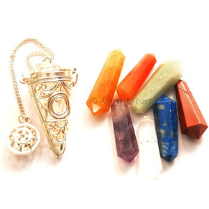 Chakra jaula Triple Luna péndulos con terminado PUNTO DE - Product Image 1