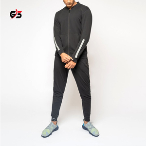 Chándal de hombre OEM 2025 100% algodón transpirable logotipo personalizado estampado cremallera conjunto de dos piezas chándal de fabricante al por mayor - Product Image 5