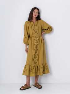 Personnalisable Vintage Broderie Femmes Robe De Soirée Gland Ceinture Manches Longues Respirant Long-Usine Directe Naturel Bas Prix - Product Image 6