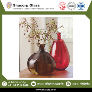 Vase en verre en cristal, fabriqué en inde, vente en gros, - Product Image 3