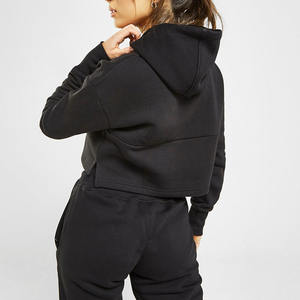 เสื้อฮู้ดครอบตัดสำหรับสุภาพสตรี,มีหลายสีพร้อมโลโก้และดีไซน์ตามสั่ง - Product Image 2