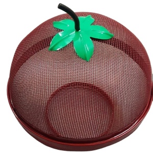 Solid Iron <b>Fruit</b> Basket Custom Design Shape Size With Red Color Coated Finished Perfect For Stylish Vegetable And <b>Fruit</b> <b>Storage</b> - Product Image 1