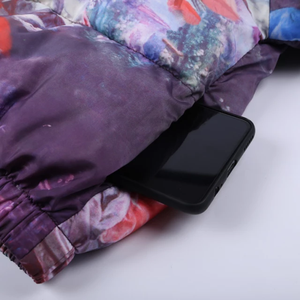 Blouson personnalisé de qualité à imprimé coloré pour femme, veste matelassée chaude avec fermeture éclair, numérique, nouveaux arrivages, 2021 - Product Image 5